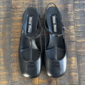 Miu Miu Black Brand New T-Strap Mary Jane’s.
Never Worn.